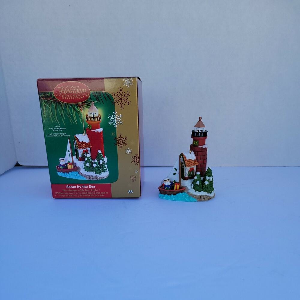 Carlton Cards Heirloom 2005 Santa by the Sea Lighthouse 1st in Series Ornament
